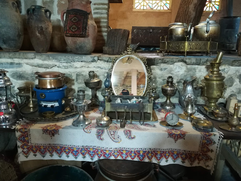 Antique items on a table